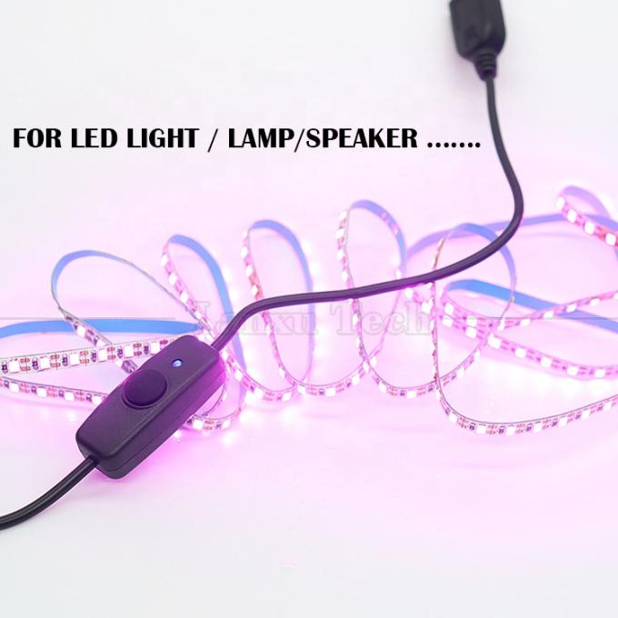 Indicador Luz Azul Capa de Silício Impermeável Botão de Pressão Homem para Fêmea Comutador de Alimentação ON OFF Cabo de Extensão USB 1