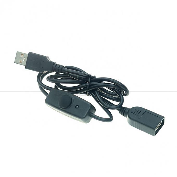 Indicador Luz Azul Capa de Silício Impermeável Botão de Pressão Homem para Fêmea Comutador de Alimentação ON OFF Cabo de Extensão USB 4