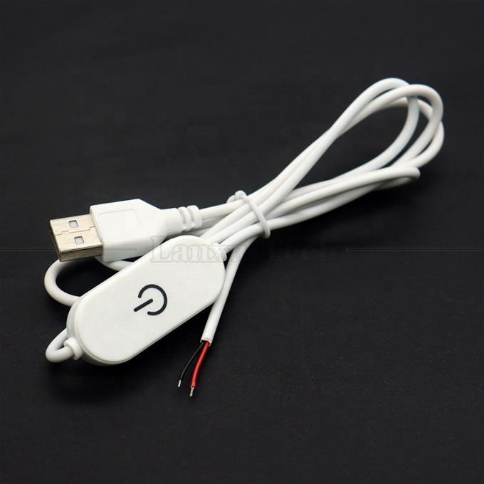 5V Stepless Touch Switch USB para abrir fios fim desligado Cable Dimmer para lâmpada LED Strip Light 0