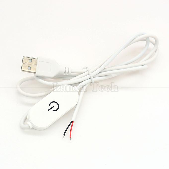 5V Stepless Touch Switch USB para abrir fios fim desligado Cable Dimmer para lâmpada LED Strip Light 5