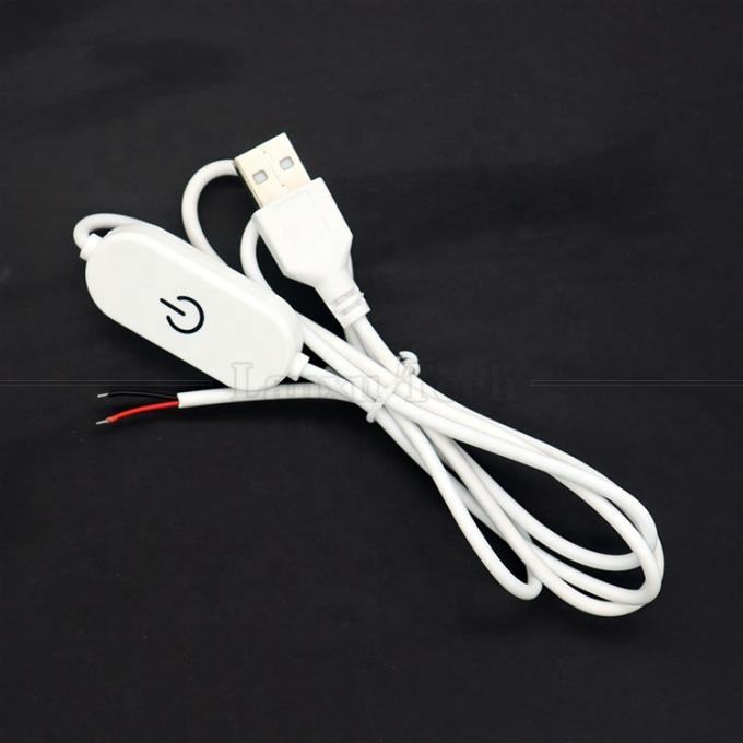 5V Stepless Touch Switch USB para abrir fios fim desligado Cable Dimmer para lâmpada LED Strip Light 4