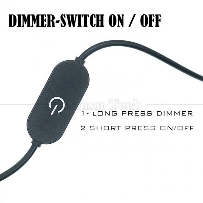 5v Touch Switch Homem para Mulher USB on off Cable Stepless Controller Dimmer para Led Strip Bar Lamp 1