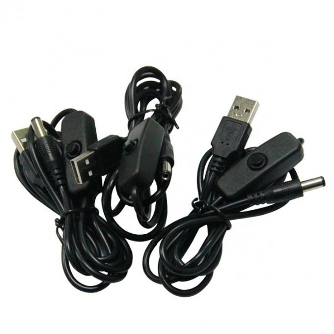 Cable de carregador de 5,5x2,1 mm de alta qualidade para ventoinha de lâmpada de tira LED 3