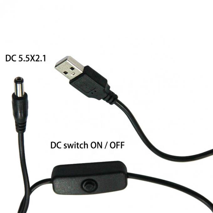 Cable de carregador de 5,5x2,1 mm de alta qualidade para ventoinha de lâmpada de tira LED 1