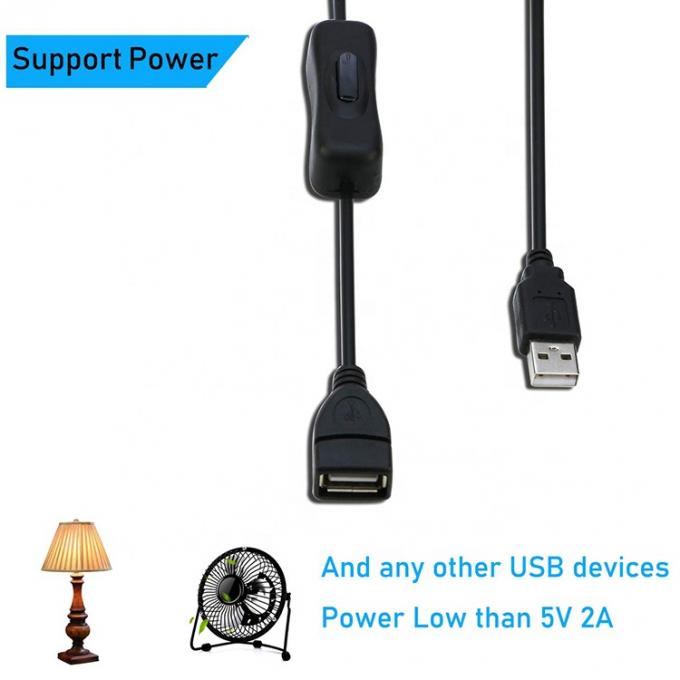 Cable de comutação USB de macho para fêmea para computador de lâmpada led 2