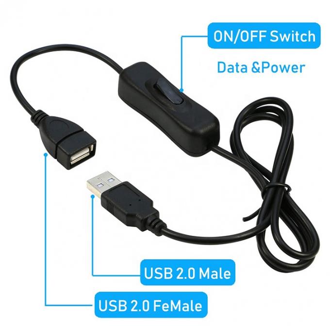 Cable de comutação USB de macho para fêmea para computador de lâmpada led 1