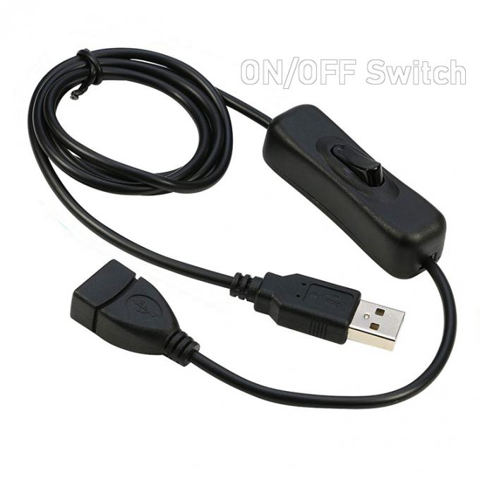 Cable de comutação USB de macho para fêmea para computador de lâmpada led 3