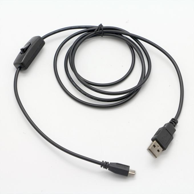 Alta qualidade 1M ON OFF controlador Micro B para USB A cabo de extensão com interruptor para lâmpada LED 1