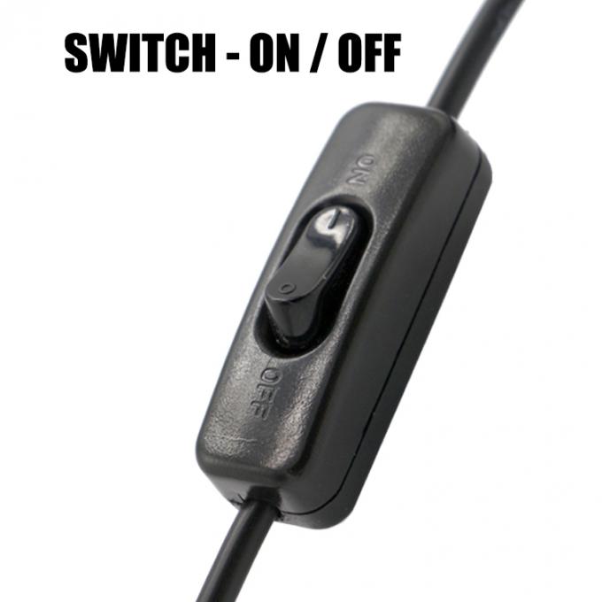 Alta qualidade 1M ON OFF controlador Micro B para USB A cabo de extensão com interruptor para lâmpada LED 3