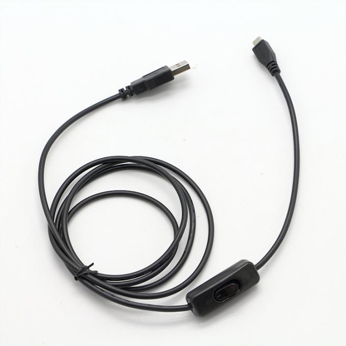 Alta qualidade 1M ON OFF controlador Micro B para USB A cabo de extensão com interruptor para lâmpada LED 6