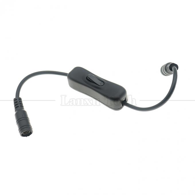 12V 24V Homem para Mulher 5.5x2.1mm Jack DC ON OFF 304 Switch Cable para lâmpada LED 6