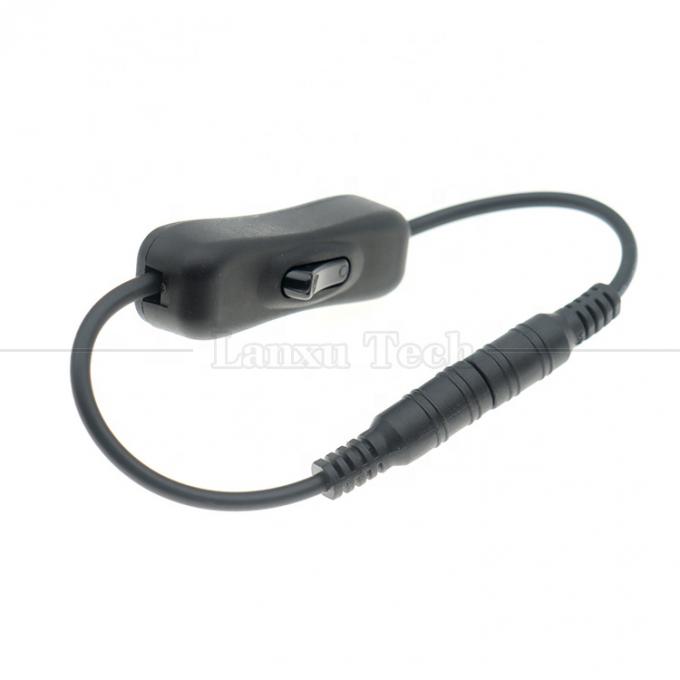 12V 24V Homem para Mulher 5.5x2.1mm Jack DC ON OFF 304 Switch Cable para lâmpada LED 5