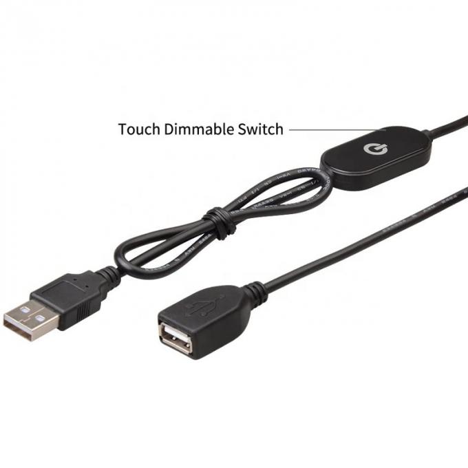 Touch Dimmer Switch Homem para Mulher Tipo um cabo de extensão USB para luzes de tira LED 2