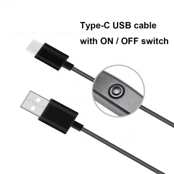 1m 5V 3A cabo de alimentação de carregador USB tipo C com interruptor ON OFF para Raspberry Pi 2