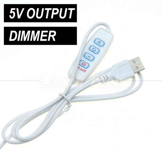 5V de saída Dimming Stepless ON OFF Switch USB Dimmer Cable para lâmpada LED Light Strip 2