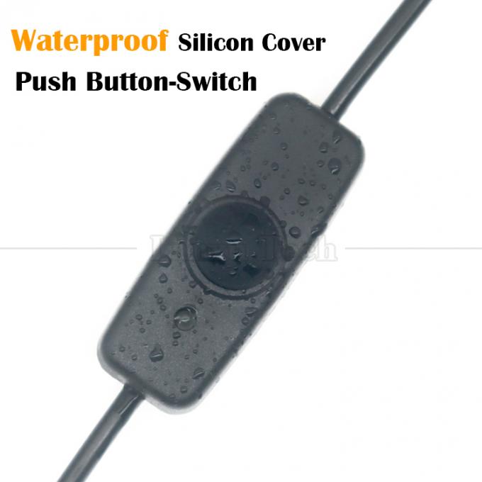 Custom Factory Waterproof Silicon Cover Push Button 2 Pin DC Power on off Switch Cable para Lamp Motorcycle 0