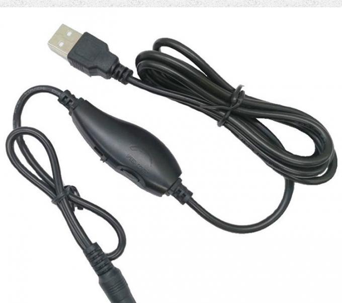 5V USB para DC 5.5x2.1mm 12V Output Brightness Control Dimmer ajustável ligado e desligado Cabo de interruptor para ventilador de lâmpada LED 1