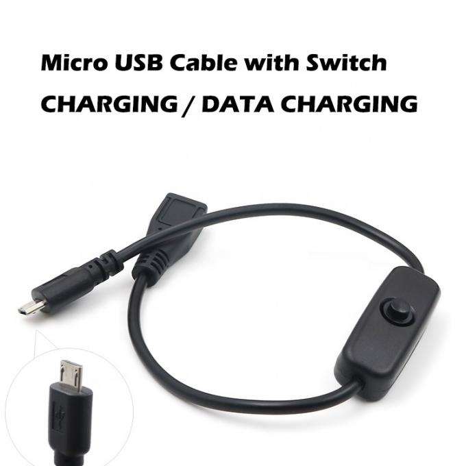 Carregamento de homem para mulher personalizado com cabo de extensão Micro USB com interruptor 3