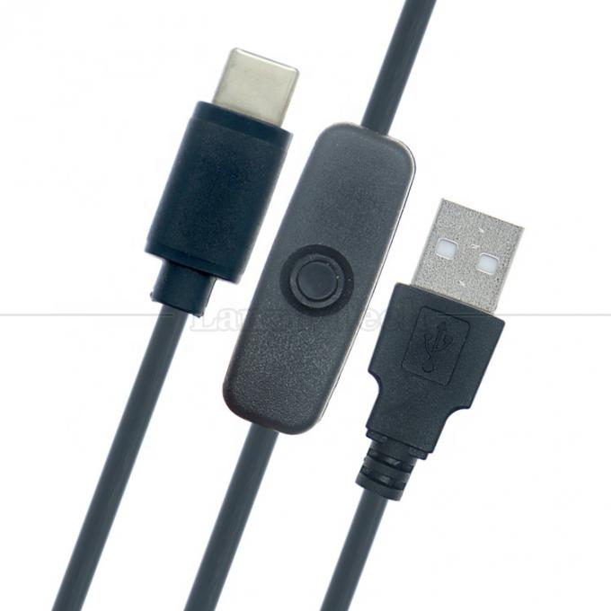 5V USB A macho para tipo C USB Switch Power ON OFF cabo para Raspberry Pi LED Strip 1