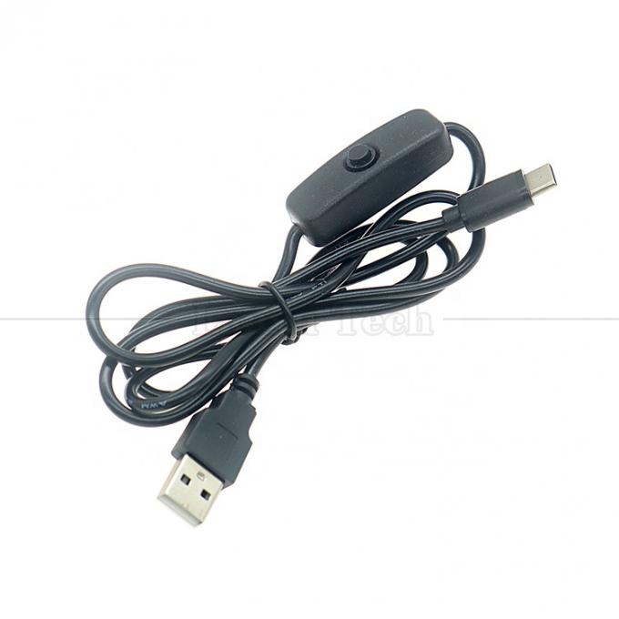 5V USB A macho para tipo C USB Switch Power ON OFF cabo para Raspberry Pi LED Strip 4