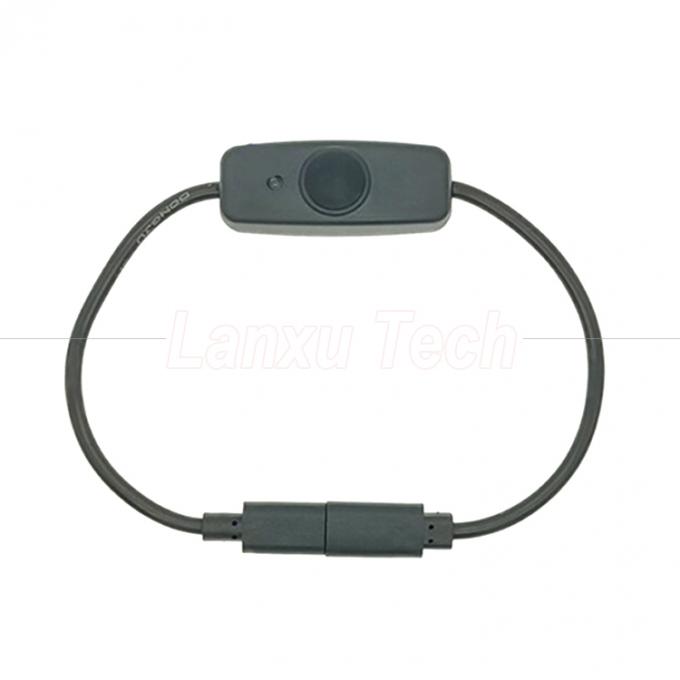 USB Tipo C Homem para Mulher em off Silicon Cap Switch Extension Cable para Raspberry Pi Lamp Fan 1