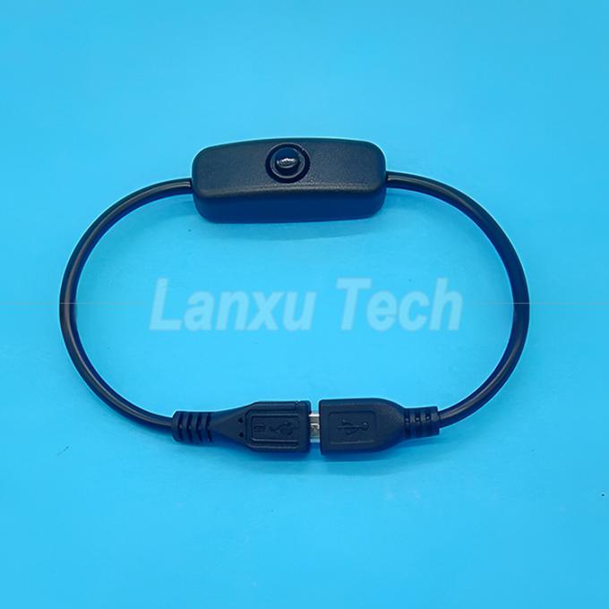USB Tipo C Homem para Mulher em off Silicon Cap Switch Extension Cable para Raspberry Pi Lamp Fan 6