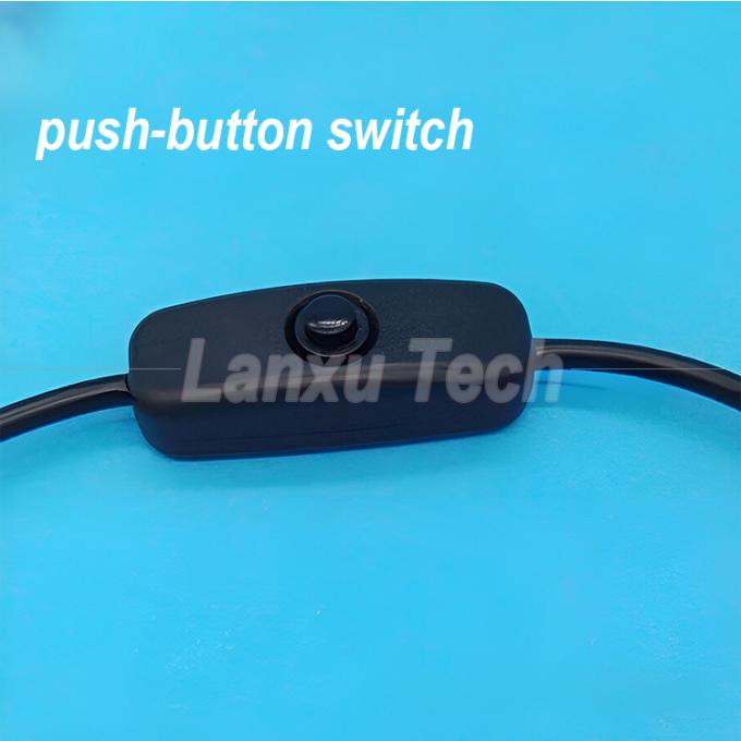 USB Micro B Mulher para Mulher Extensão ligada desligada Push Button 501 Switch Cable 3
