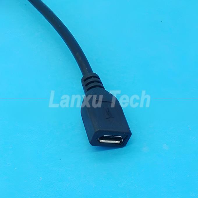 USB Micro B Mulher para Mulher Extensão ligada desligada Push Button 501 Switch Cable 5