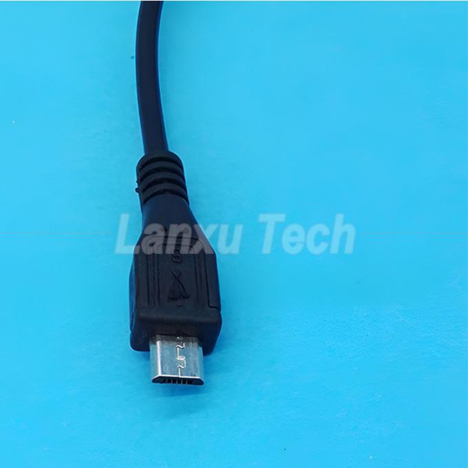 USB Micro B Mulher para Mulher Extensão ligada desligada Push Button 501 Switch Cable 4