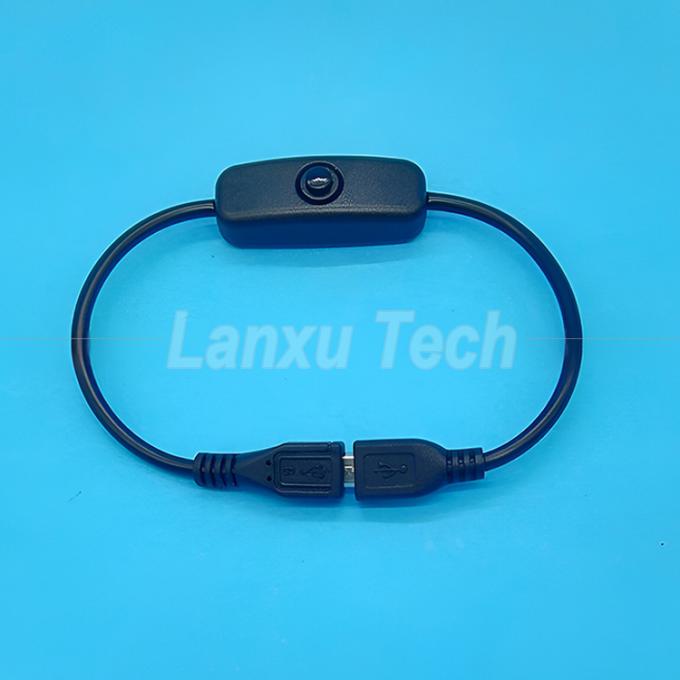USB Micro B Mulher para Mulher Extensão ligada desligada Push Button 501 Switch Cable 6