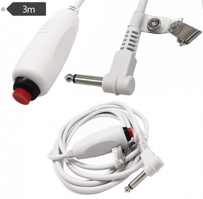 Custom 6.35 Single Button Switch Line Emergency Call Button Nurse Call Cable com clip para estação de enfermagem Sistema de chamada de enfermagem 1