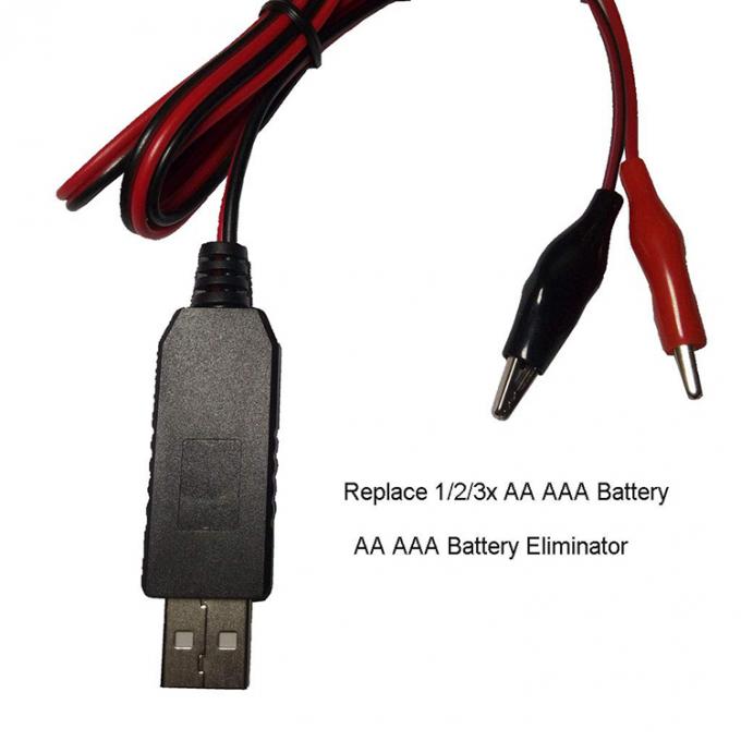 AA AAA Bateria Eliminador Repace Bateria USB 5v a 1.5v 3v 4.5v Passo para baixo cabo de carregador de energia para LED luz brinquedo elétrico 2