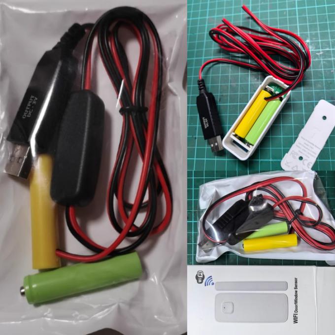 1.5v 3v 4.5v 6v LR6 AA LR03 AAA Eliminador de bateria Substitua USB Switch ON OFF Cabo de carregador de energia para brinquedos eletrônicos de luz LED 6