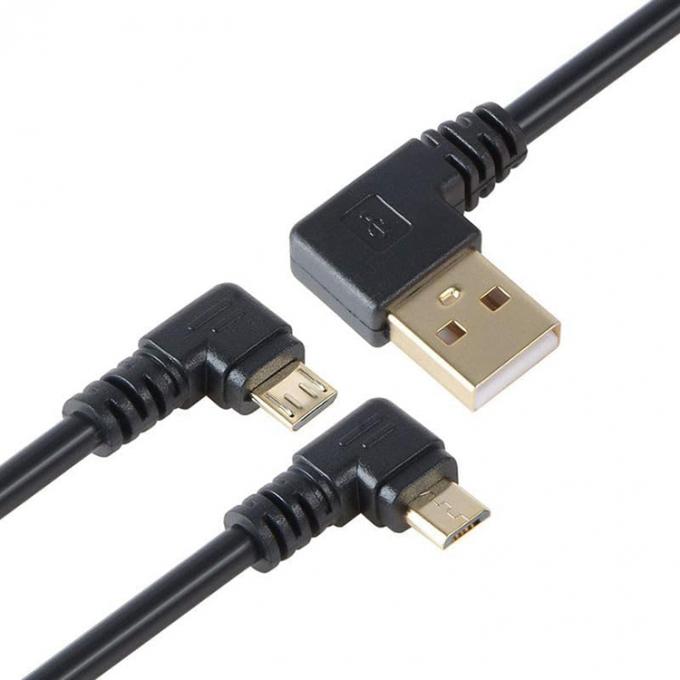 Ângulo USB a L Forma Esquerda Direita Ângulo 90 Graus Micro V8 Cable de Carregador de Dados de Extensão 0