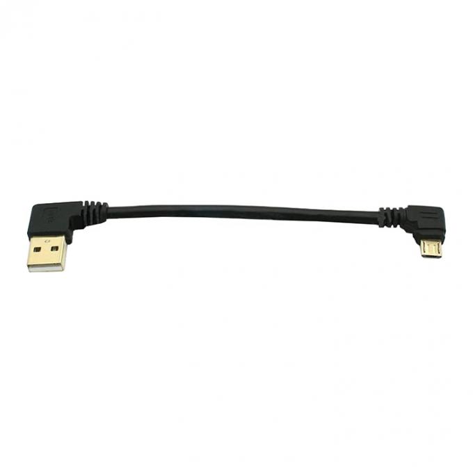 Ângulo USB a L Forma Esquerda Direita Ângulo 90 Graus Micro V8 Cable de Carregador de Dados de Extensão 5