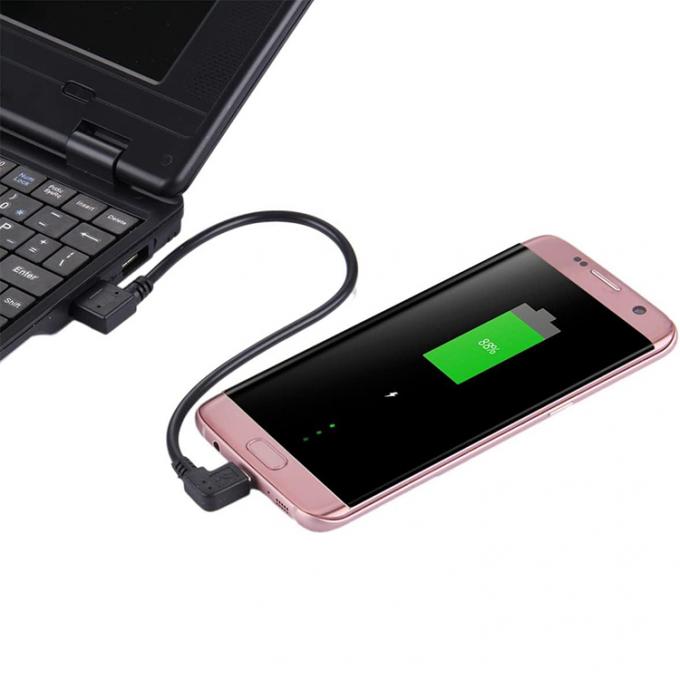 Ângulo USB a L Forma Esquerda Direita Ângulo 90 Graus Micro V8 Cable de Carregador de Dados de Extensão 7