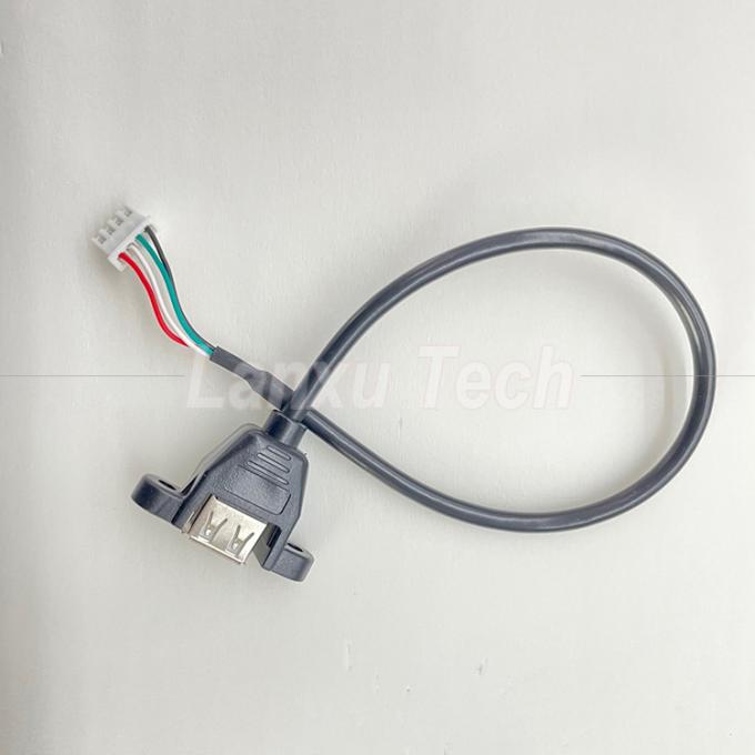 Cable de montagem de painel USB 2.0 Tipo A para JST XH PH VH 4 pin 2