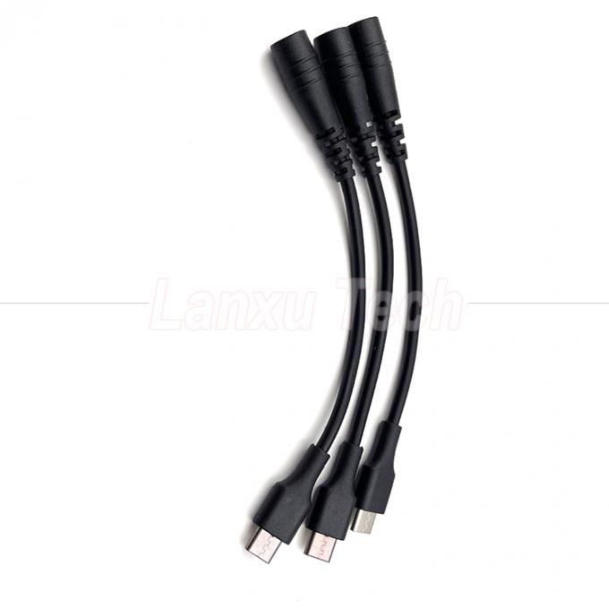 5V USB Tipo C para DC 5.5x2.1mm cabo de extensão de carregador para ventilador de lâmpada de escritório LED 4