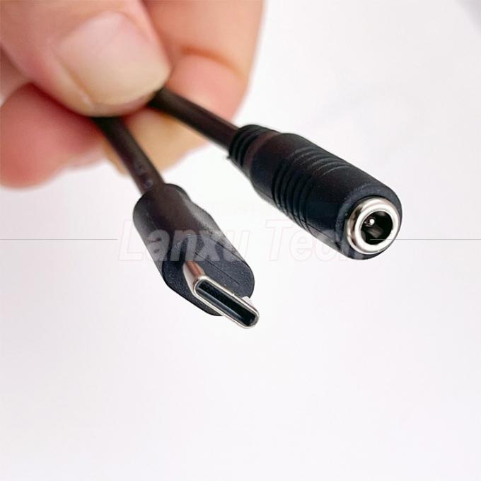 5V Tipo C para DC 3.5x1.35mm 5.5x2.1mm Cable de extensão de carregamento de energia para ventilador de lâmpada de escritório LED 2