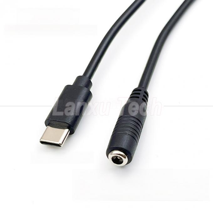 5V Tipo C para DC 3.5x1.35mm 5.5x2.1mm Cable de extensão de carregamento de energia para ventilador de lâmpada de escritório LED 4