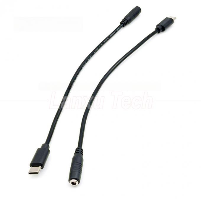 5V Tipo C para DC 3.5x1.35mm 5.5x2.1mm Cable de extensão de carregamento de energia para ventilador de lâmpada de escritório LED 5