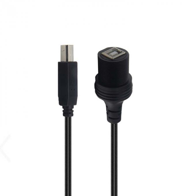 USB B 2.0/3.0 Cabo de extensão à prova d'água do homem para a mulher com painel de montagem para impressora Automóvel caminhão barco computador de motocicleta 1