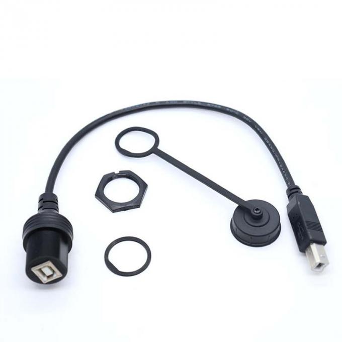 USB B 2.0/3.0 Cabo de extensão à prova d'água do homem para a mulher com painel de montagem para impressora Automóvel caminhão barco computador de motocicleta 3