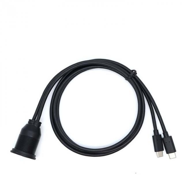 Customize Dual Tipo C Homem para Mulher Cable de Extensão Impermeável Com Painel de Montar Flush Para Carro Caminhão Barco Computador de Motocicleta 3