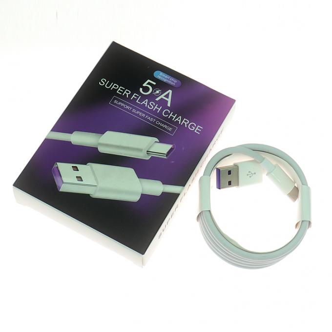 Cable de carregamento de dados de alta qualidade 1M 2M 5A de carregamento rápido USB para tipo C para telefone Android Huawei 0