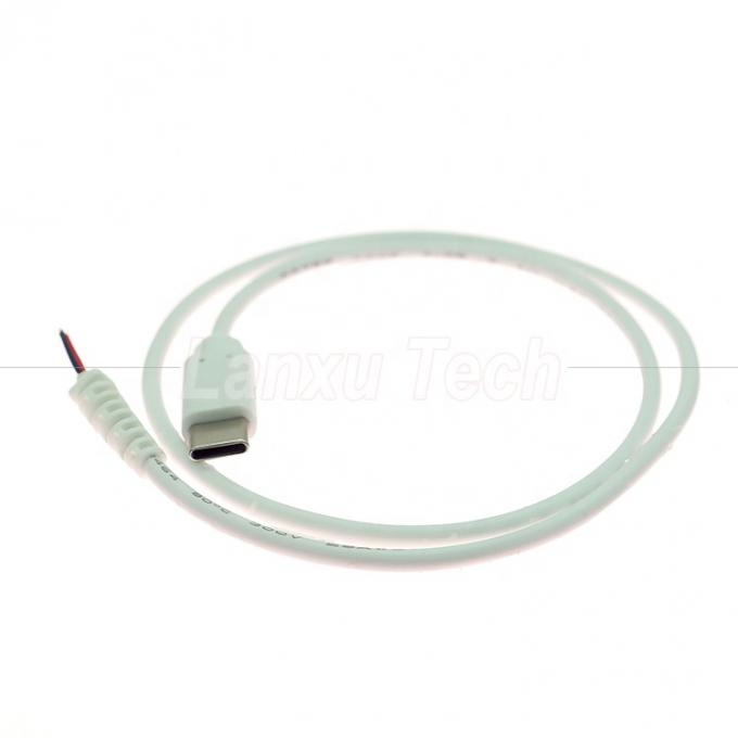 Personalização USB Tipo C Macho Fêmea a Barro Fio Pigtail Cabo de Carregador de Fim com Alivio de Tensião 0