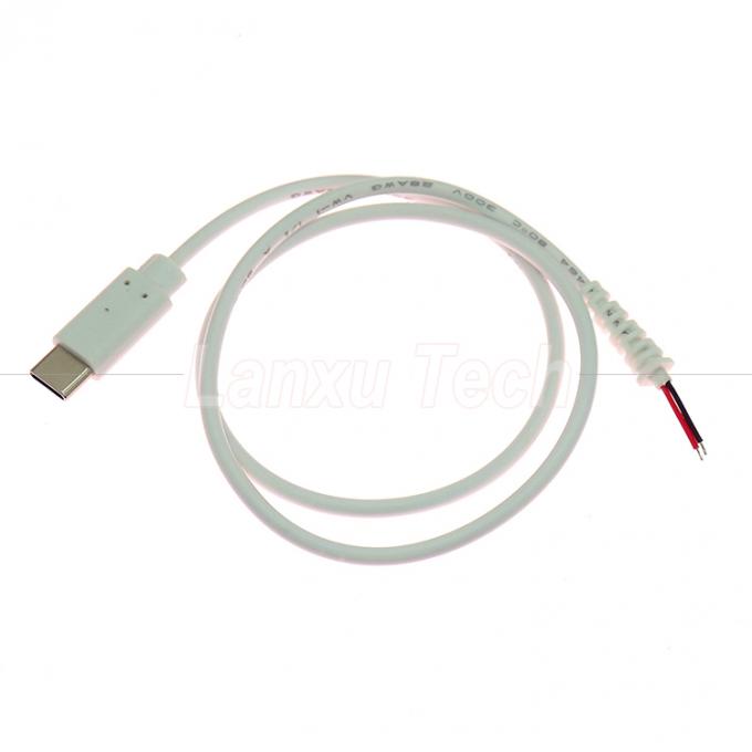 Personalização USB Tipo C Macho Fêmea a Barro Fio Pigtail Cabo de Carregador de Fim com Alivio de Tensião 3