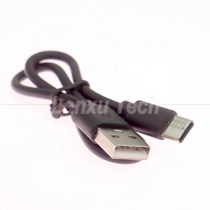 Carregamento rápido curto apenas 1A 2A USB para cabo carregador tipo C para ventilador de banco de potência 1