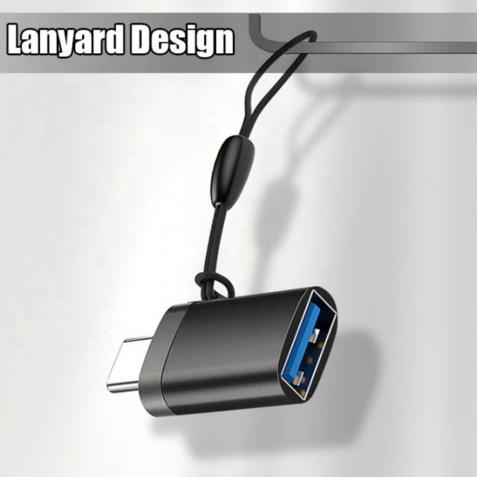 Mini Lanyard portátil Shell Metal OTG Tipo C 3.1 Homem para USB 3.0 Adaptador Feminino 1