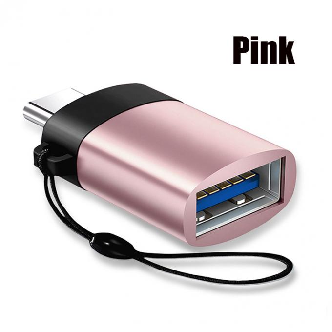 Mini Lanyard portátil Shell Metal OTG Tipo C 3.1 Homem para USB 3.0 Adaptador Feminino 8